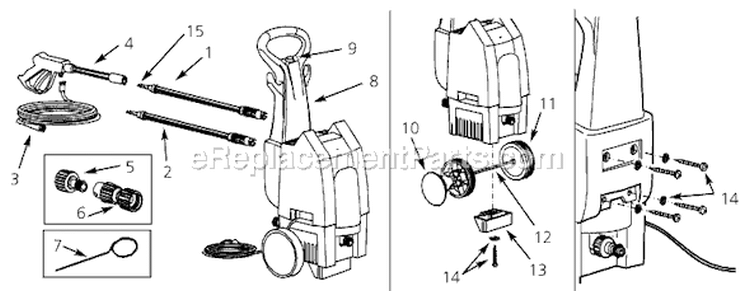 Page B Diagram and Parts List for PW138012AV  Campbell Hausfeld Pressure Washer